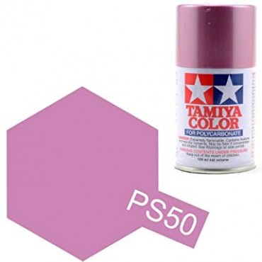 TINTA SPRAY RC PARA BOLHAS ALUMÍNIO ANODIZADO ROSA CINTILANTE LATA 100ML TAMIYA PS-50